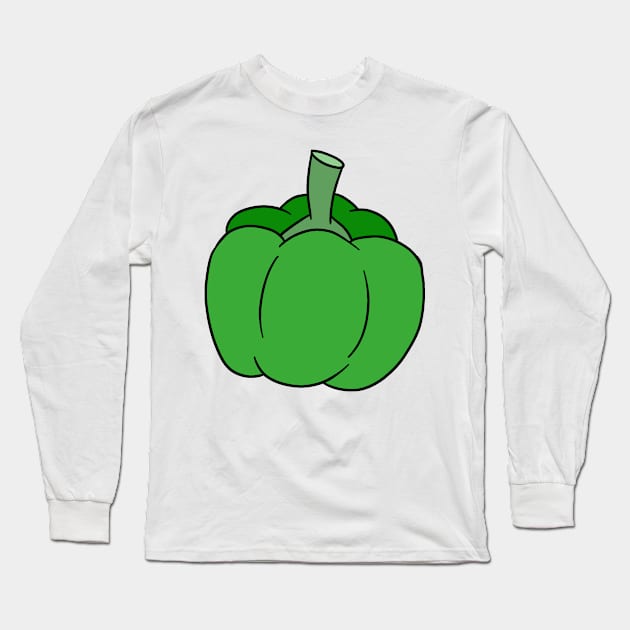 Green Bell Pepper Long Sleeve T-Shirt by saradaboru